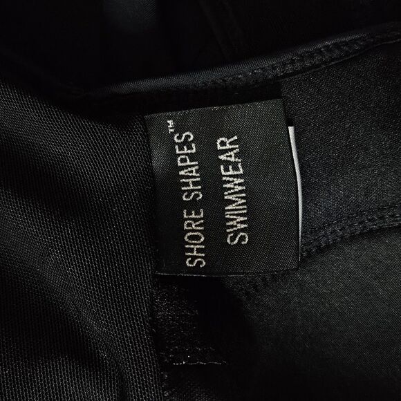 Shore Shapes Black Mesh Skirted One Piece Swimsuit Tummy Control Bathing Suit 8 - Picture 4 of 5